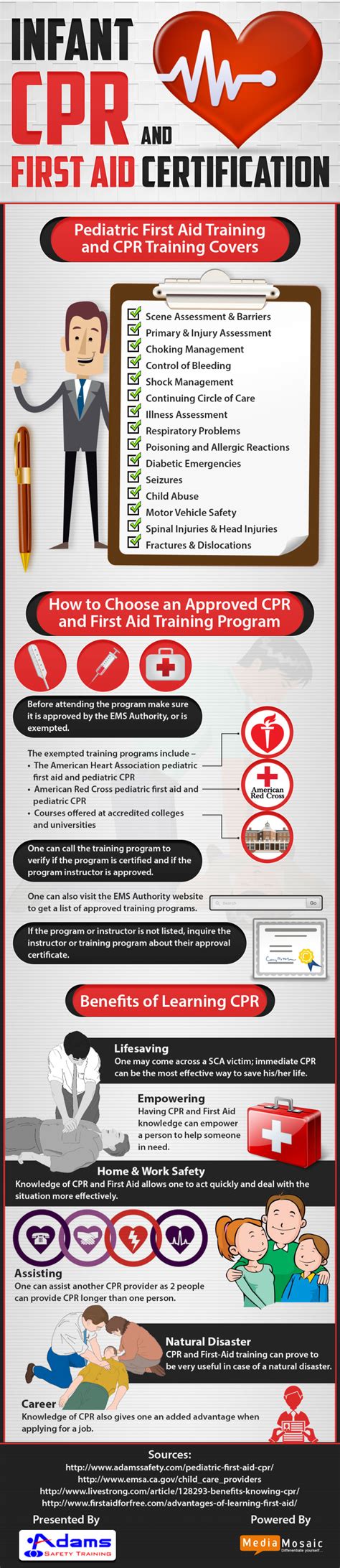 Infant CPR and first aid certification | Adams Safety Training