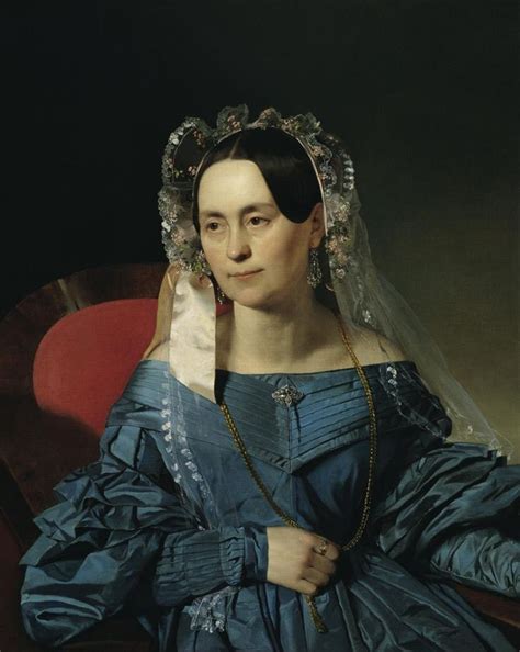 Franz Eybl Dame in blauem Kleid um 1839 Öl auf Leinwand 78 x 62 7