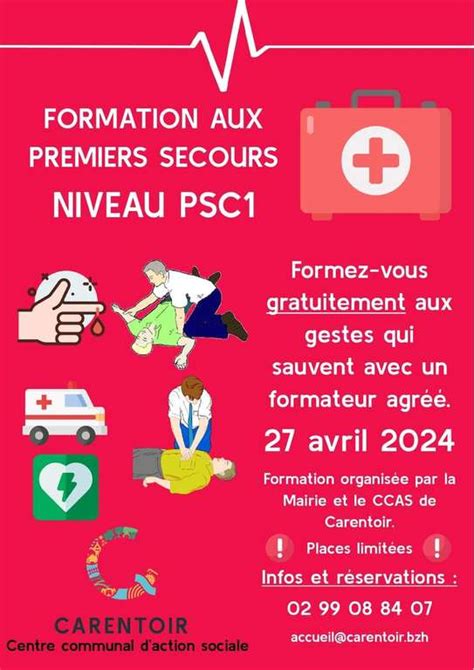 Formation Gratuite Prévention et Secours Civiques de Niveau 1 PSC1