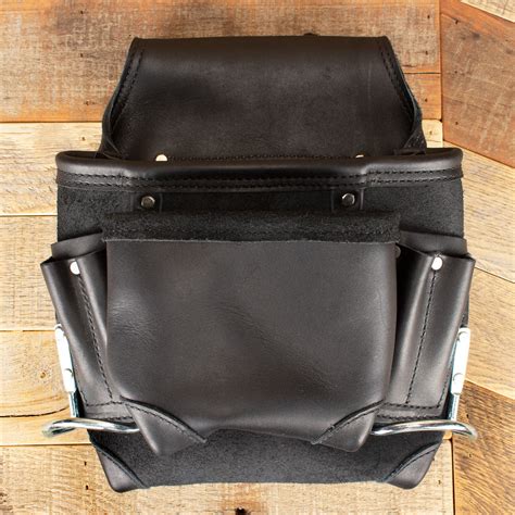 Black Genuine Leather Tool Belt Pouch - USA Made – Yoder Leather Company