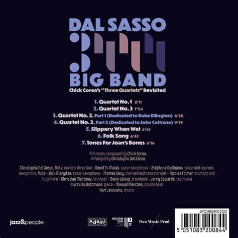 Dal Sasso Big Band Chick Corea S Three Quartets Revisited