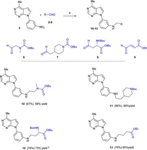 Direct Reductive Amination Of Functionalized Aldehydes With Aniline Derivatives Of Purines And 7