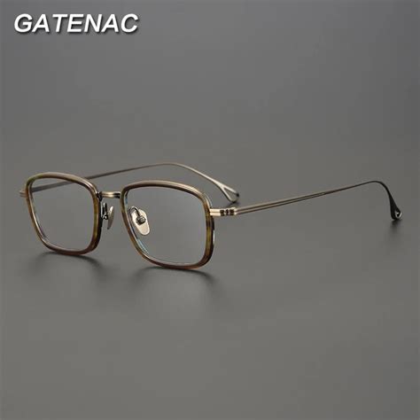 Jap O Acetato De Tit Nio Culos Quadro Masculino Vintage Quadrado