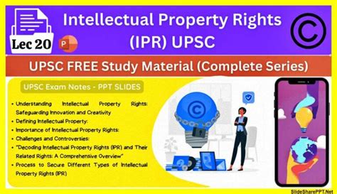 Intellectual Property Rights Ipr Upsc Slidesharepptnet