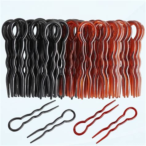 40 Pieces U Shaped Hair Pins Large Plastic Hair Pins For Buns Hold