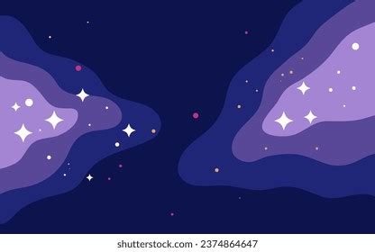 Vector Space Background Cute Flat Style Stock Vector (Royalty Free) 2374864647 | Shutterstock