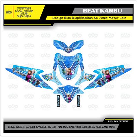 Jual Stiker Decal Honda Beat Karbu Full Body FROZEN 13 Shopee Indonesia