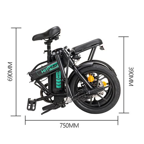 HITWAY Folding E Bike BK5 16 Inch 250W Detachable Battery For