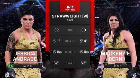 UFC 295 Jessica Andrade Vs Mackenzie Dern Simulation YouTube