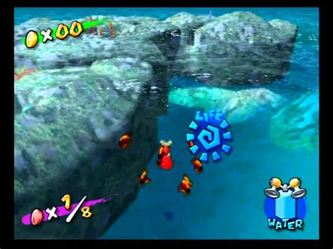 Super Mario Sunshine Gc Shine Sprite Gelato Beach Red Coins In