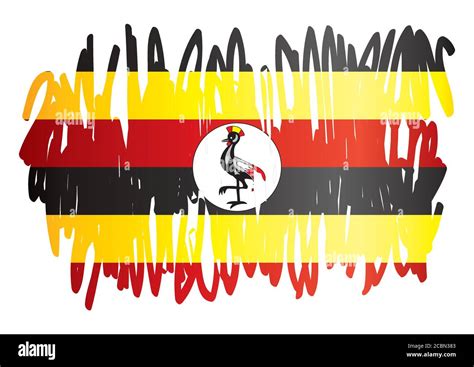 Flag Of Uganda Republic Of Uganda Template For Award Design An