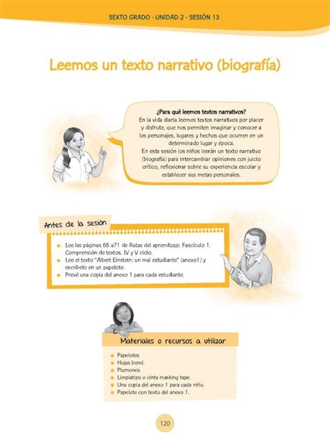 Pdf Leemos Un Texto Narrativo Biograf A Minedu Lee Las P Ginas