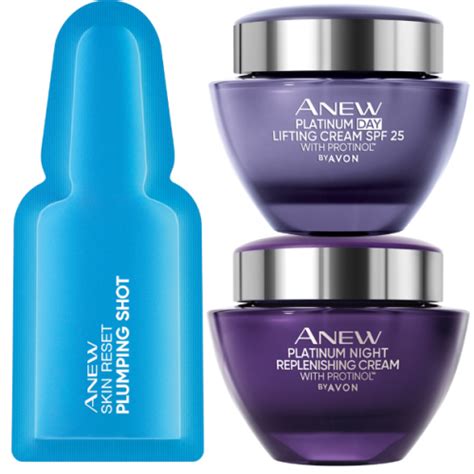 AVON Anew Platinum z protinolem Zestaw dzień noc Kremy do twarzy