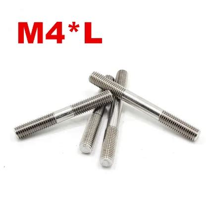 50pcs Lot Stainless Steel Double End Threaded Rods Bolts M4 20 25 30 35