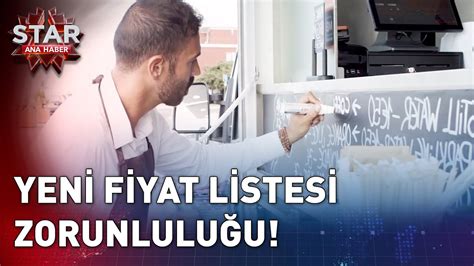 Restoran Ve Kafelere Fiyat Listesi Zorunlulu U Star Ana Haber Youtube