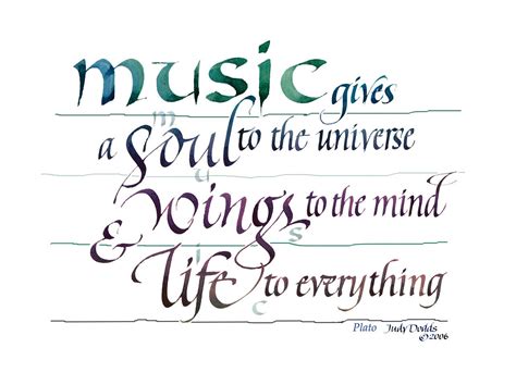 Creative Calligraphy Quotes About Music