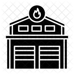 Fire station Icon - Download in Glyph Style