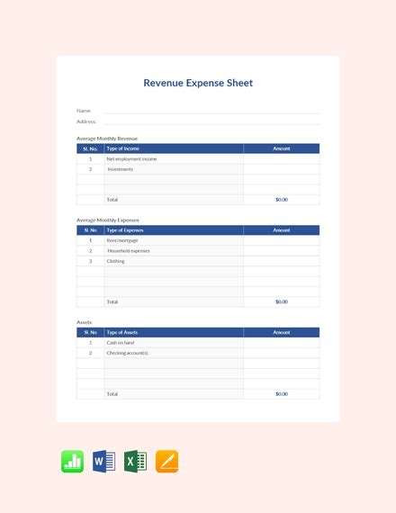 FREE Massage Therapist Expense Sheet Template - Word (DOC) | Excel ...