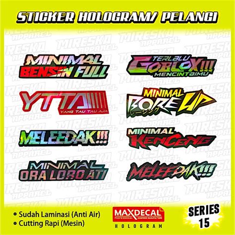 Jual Terbaru Stiker Viral Hologram Terlaris Racing Series