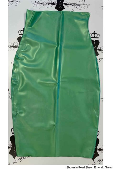 High Waisted Pencil Latex Rubber Skirt