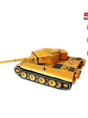 Miniatura Papel P Montar 85 Tanque Guerra Tiger 131 Compre Produtos