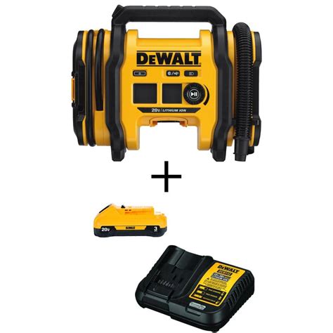 DEWALT 20V MAX Cordless Electric Portable Inflator with 3.0Ah Compact ...