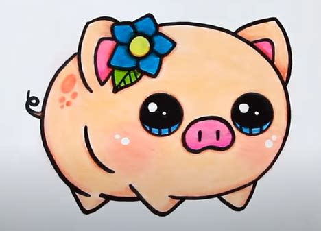 C Mo Dibujar Un Cerdo Kawaii Kawaii Como Dibujar Un Cerdo Dibujos