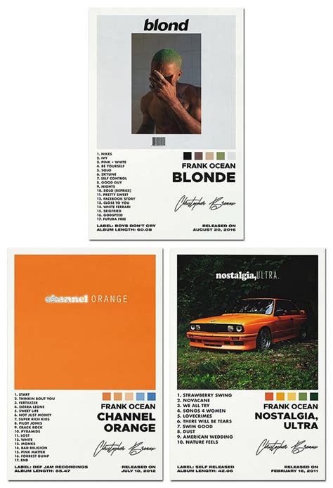 Bkioqoh A Set Of Canvas Posters Frank Poster Ocean Blonde Poster