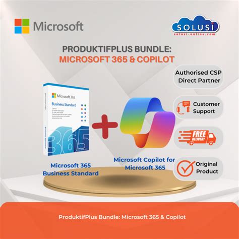 Harga Jual Lisensi Produktifplus Bundle Microsoft 365 Business Standard And Copilot Original 2024