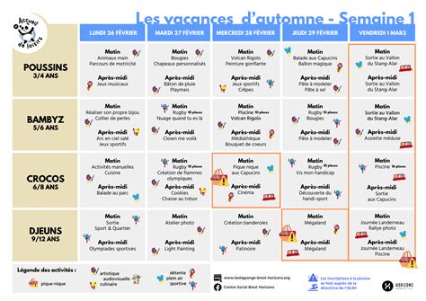 Planning Des Vacances Dhiver Enfance Ans Centre