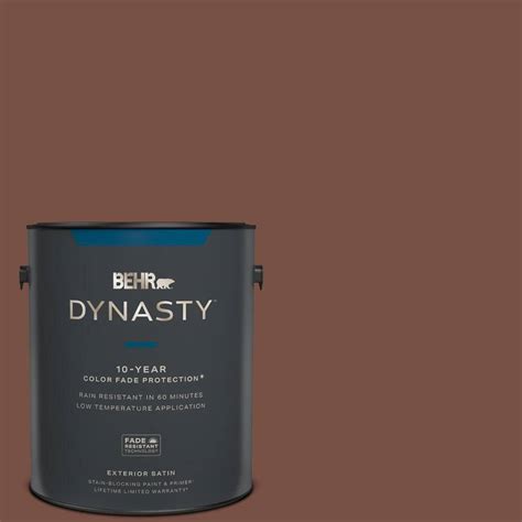 BEHR DYNASTY 1 Gal S190 7 Toasted Pecan Satin Enamel Exterior Stain