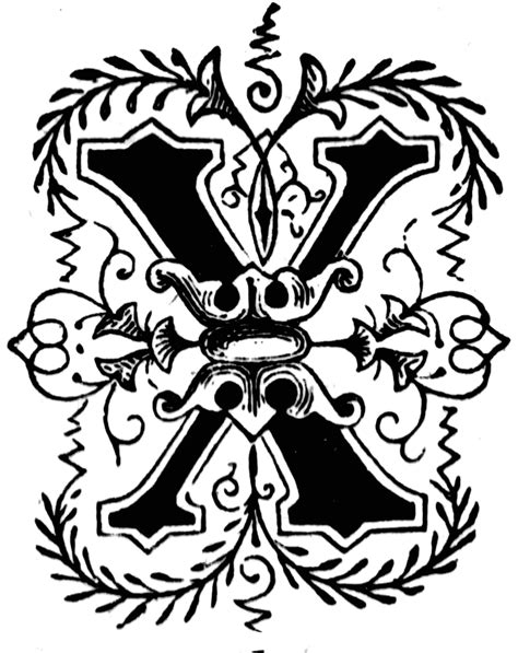 X Ornamental Letter Clipart Etc