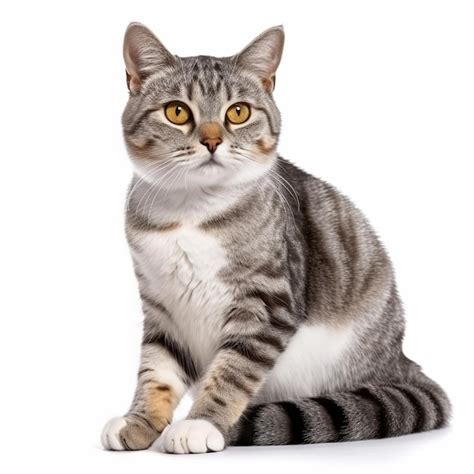 Premium Ai Image A Cat With A White Background