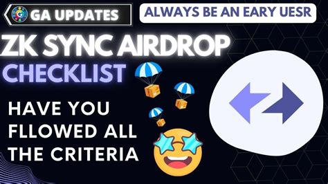 Zksync Upcoming Airdrop Eligibility Criteria And Checklist Have You