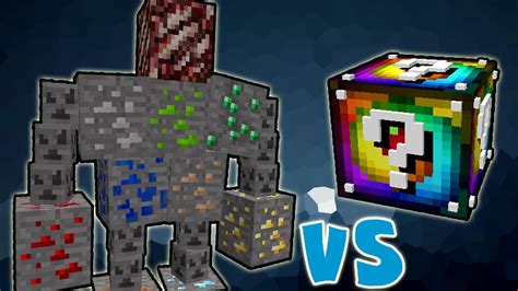 LUCKY BLOCK SPIRAL VS MONSTRO DE ORE ORE GOLEM MINECRAFT YouTube