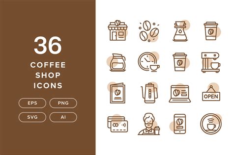 Coffee Shop Icons On Behance