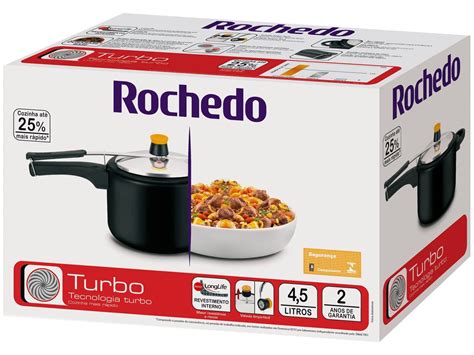 Panela de Pressão Rochedo Turbo RVT 4 5L Panela de Pressão