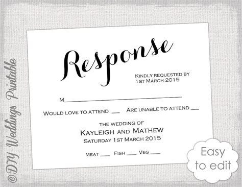 Free Rsvp Templates For Microsoft Word