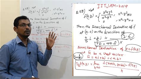 Iit Jam Q Direction Derivative Function Of Several Variable