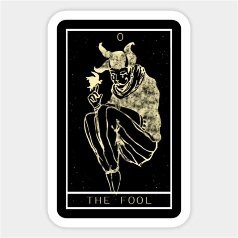 Tarot Card The Fool Tarot Card The Fool Sticker Teepublic