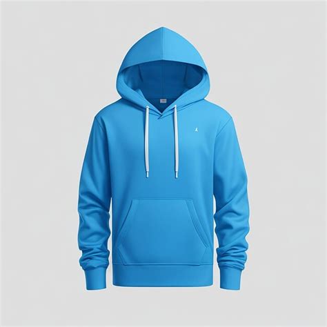 Premium Photo | Blank blue hoodie in front view generated by AI