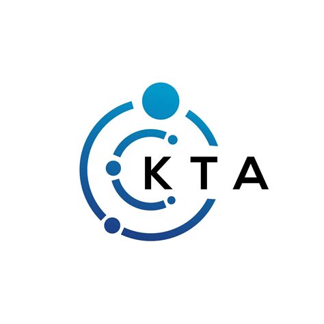 Diseño De Logotipo De Tecnología De Letras Kta Sobre Fondo Blanco Kta