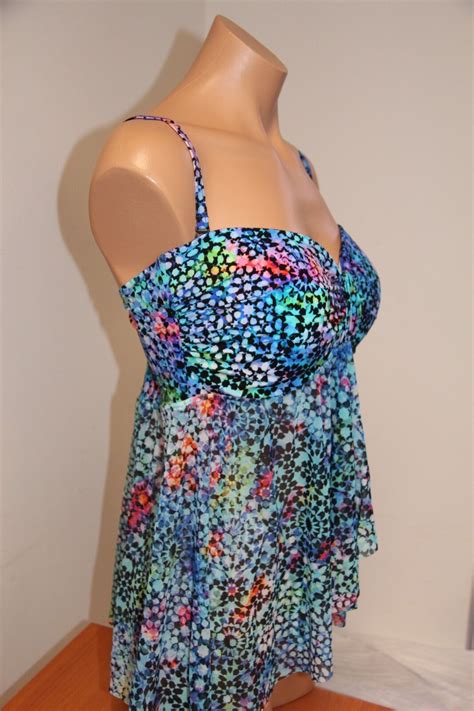 Nwt Profile By Gottex Swimsuit Tankini Top Sz 6 Multi Fly Away Ebay