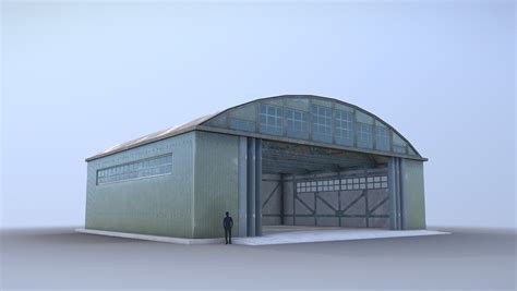 3D Airport Hangar Smallhangar 01 Model - TurboSquid 1513135