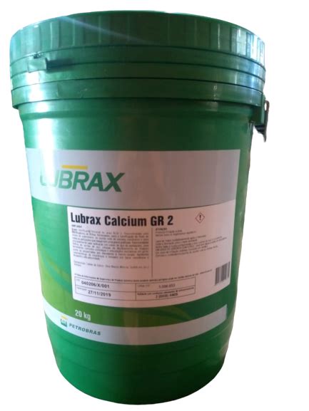 Graxa Grafitada Lubrax Calcium GR 02 20 Kg Anhanguera Lubrificantes