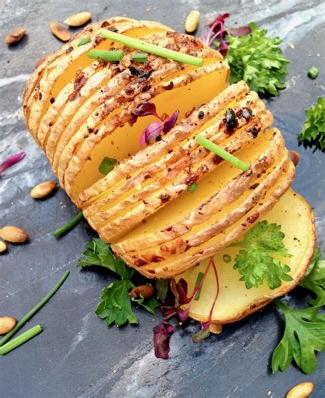 Vegan Hasselback Potatoes Recipe Veggie Society