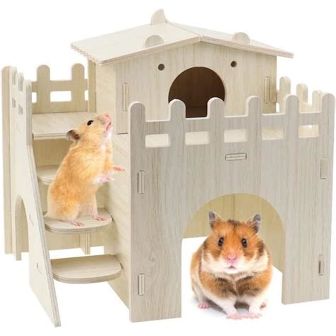 Maison De Hamster 2 Etages Cabane Eois Hamster Maison Cochon Dinde