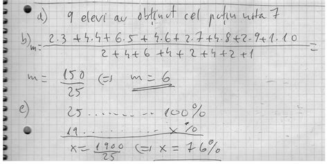 In Diagrama De Mai Jos Sunt Reprezentate Notele Obtinute De Elevii Unei