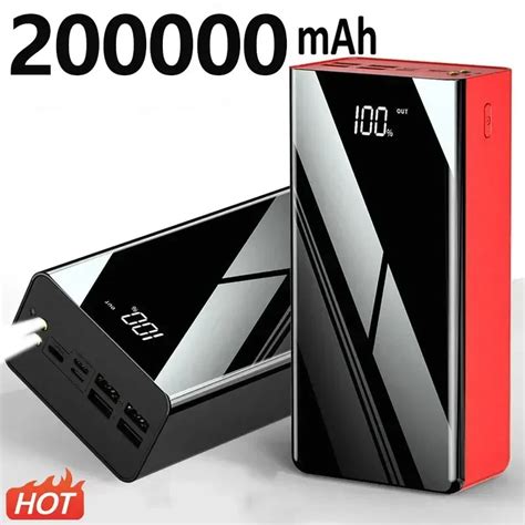 G Banka 200000mAh Ta Nabilir H Zl Arj PowerBank 100000 MAh 4 USB