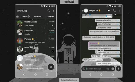 Astronaut Black Theme For YOWhatsApp Fouad WhatsApp By Sebastian